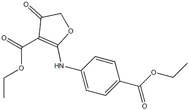 2-[[4-(Ethoxycarbonyl)phenyl]amino]-4,5-dihydro-4-oxofuran-3-carboxylic acid ethyl ester 구조식 이미지