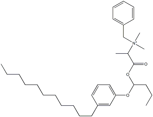 N,N-Dimethyl-N-benzyl-N-[1-[[1-(3-undecylphenyloxy)butyl]oxycarbonyl]ethyl]aminium Structure