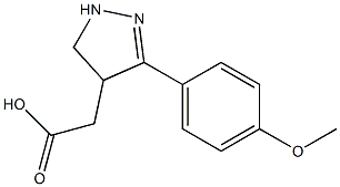 3-(4-Methoxyphenyl)-4,5-dihydro-1H-pyrazole-4-acetic acid 구조식 이미지