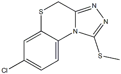 7-Chloro-1-(methylthio)-4H-[1,2,4]triazolo[3,4-c][1,4]benzothiazine 구조식 이미지