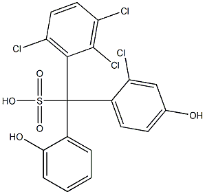 (2-Chloro-4-hydroxyphenyl)(2,3,6-trichlorophenyl)(2-hydroxyphenyl)methanesulfonic acid Structure