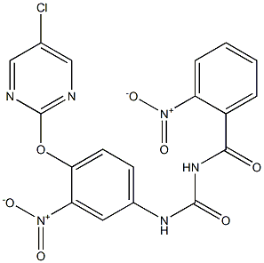 1-(2-Nitrobenzoyl)-3-[4-[(5-chloro-2-pyrimidinyl)oxy]-3-nitrophenyl]urea Structure