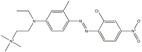 2-[4-(2-Chloro-4-nitrophenylazo)-N-ethyl-3-methylanilino]ethyltrimethylaminium Structure