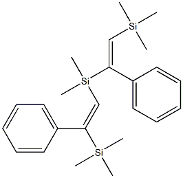 [1-Phenyl-2-(trimethylsilyl)ethenyl][2-phenyl-2-(trimethylsilyl)ethenyl]dimethylsilane 구조식 이미지