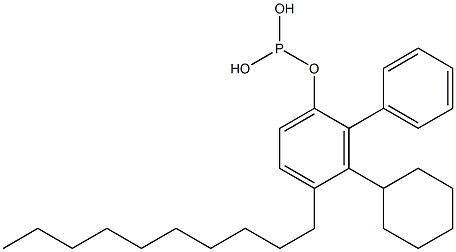 Phosphorous acid cyclohexylphenyl(4-decylphenyl) ester 구조식 이미지