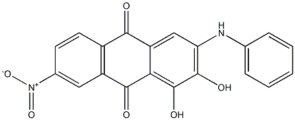 2-Anilino-3,4-dihydroxy-6-nitroanthraquinone Structure