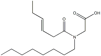 N-(3-Hexenoyl)-N-octylglycine 구조식 이미지