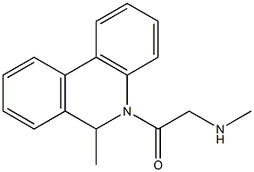 5-[(Methylamino)acetyl]-6-methyl-5,6-dihydrophenanthridine 구조식 이미지