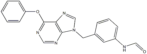 N-[3-[[6-Phenoxy-9H-purin-9-yl]methyl]phenyl]formamide Structure