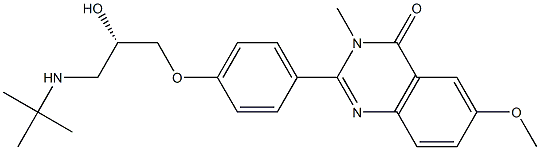 2-[4-[(S)-3-[(1,1-Dimethylethyl)amino]-2-hydroxypropoxy]phenyl]-6-methoxy-3-methylquinazolin-4(3H)-one 구조식 이미지
