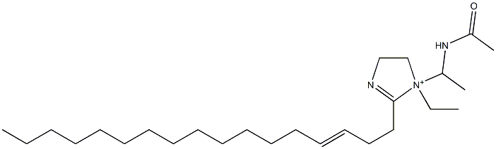 1-[1-(Acetylamino)ethyl]-1-ethyl-2-(3-heptadecenyl)-2-imidazoline-1-ium 구조식 이미지