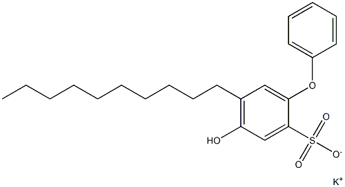 4-Hydroxy-5-decyl[oxybisbenzene]-2-sulfonic acid potassium salt Structure