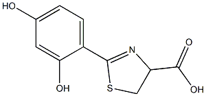 2-(2,4-Dihydroxyphenyl)-2-thiazoline-4-carboxylic acid 구조식 이미지