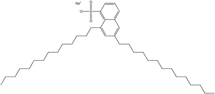 6,8-Ditetradecyl-1-naphthalenesulfonic acid sodium salt Structure