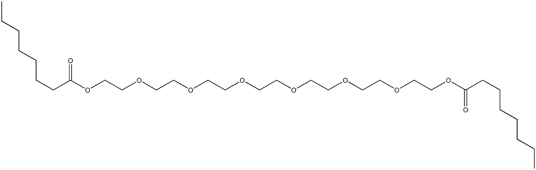 2,2'-[1,2-Ethanediylbis[oxy(2,1-ethanediyl)oxy(2,1-ethanediyl)oxy]]bis(ethanol octanoate) 구조식 이미지