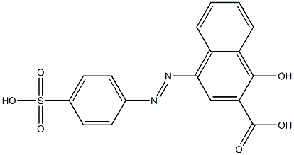 1-Hydroxy-4-(p-sulfophenylazo)-2-naphthalenecarboxylic acid 구조식 이미지