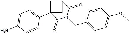 1-(4-Aminophenyl)-3-(4-methoxybenzyl)-3-azabicyclo[3.1.1]heptane-2,4-dione 구조식 이미지