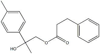 3-Phenylpropanoic acid 2-hydroxy-2-(4-methylphenyl)propyl ester Structure