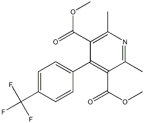 2,6-Dimethyl-4-(4-trifluoromethylphenyl)pyridine-3,5-dicarboxylic acid dimethyl ester 구조식 이미지