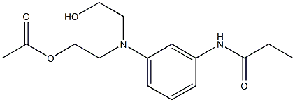 Acetic acid 2-[N-(2-hydroxyethyl)-3-(propionylamino)anilino]ethyl ester 구조식 이미지