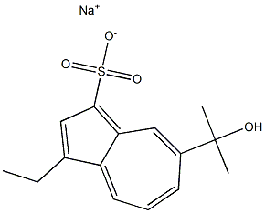 3-Ethyl-7-(1-hydroxy-1-methylethyl)-1-azulenesulfonic acid sodium salt 구조식 이미지