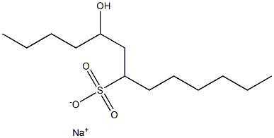 5-Hydroxytridecane-7-sulfonic acid sodium salt 구조식 이미지