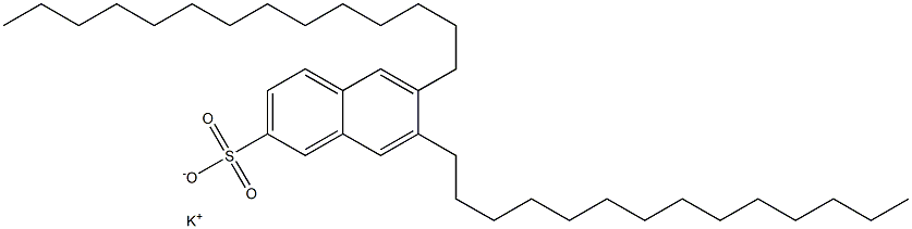 6,7-Ditetradecyl-2-naphthalenesulfonic acid potassium salt Structure