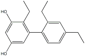 4-Ethyl-5-(2,4-diethylphenyl)benzene-1,3-diol Structure