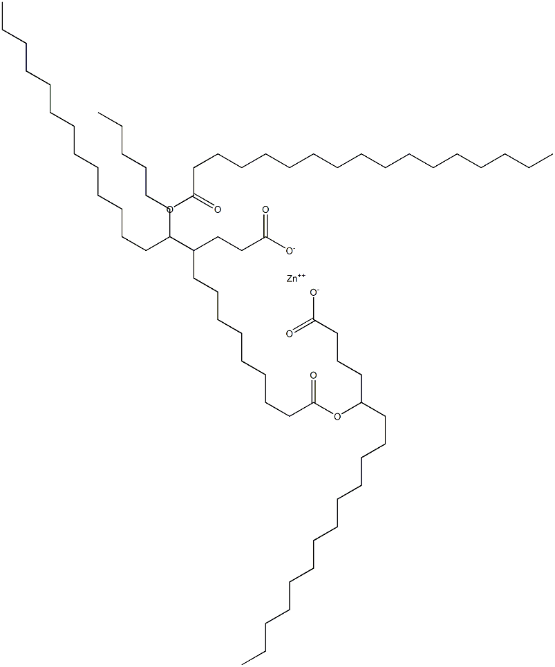 Bis(5-heptadecanoyloxyoctadecanoic acid)zinc salt 구조식 이미지