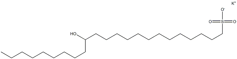 14-Hydroxytricosane-1-sulfonic acid potassium salt Structure