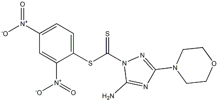 5-Amino-3-morpholino-1H-1,2,4-triazole-1-dithiocarboxylic acid 2,4-dinitrophenyl ester 구조식 이미지