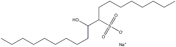 10-Hydroxynonadecane-9-sulfonic acid sodium salt Structure