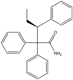 [S,(-)]-2,2,3-Triphenylvaleramide Structure