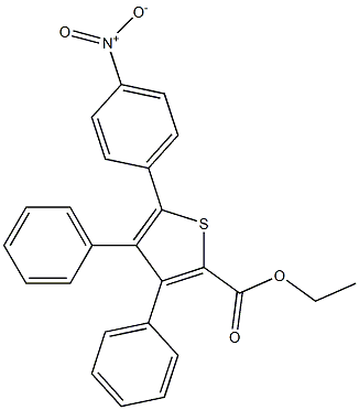 5-(4-Nitrophenyl)-3,4-diphenylthiophene-2-carboxylic acid ethyl ester Structure