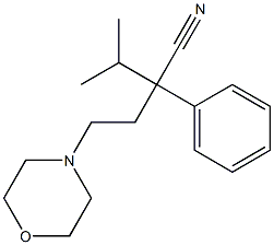 3-Methyl-2-(2-morpholinoethyl)-2-phenylbutyronitrile Structure