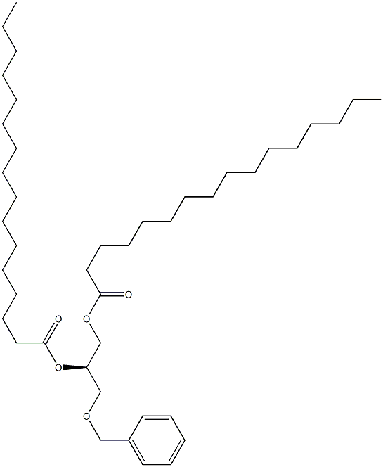 [R,(-)]-3-O-Benzyl-1-O,2-O-dipalmitoyl-D-glycerol Structure