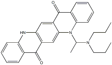 5-[1-(Dipropylamino)ethyl]-5,12-dihydroquino[2,3-b]acridine-7,14-dione 구조식 이미지