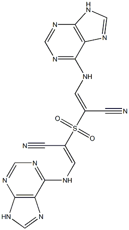 2,2'-Sulfonylbis[(E)-3-(9H-purin-6-yl)aminopropenenitrile] 구조식 이미지
