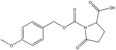 1-(p-Methoxybenzyloxycarbonyl)-5-oxo-2-pyrrolidinecarboxylic acid 구조식 이미지