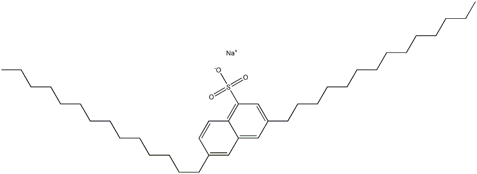 3,6-Ditetradecyl-1-naphthalenesulfonic acid sodium salt Structure