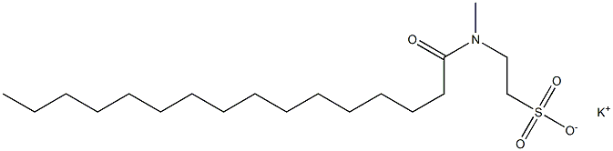 N-Hexadecanoyl-N-methyltaurine potassium salt 구조식 이미지