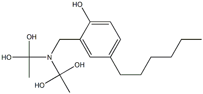 2-[Bis(1,1-dihydroxyethyl)aminomethyl]-4-hexylphenol Structure