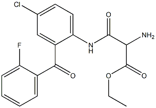 2-Amino-3-[4-chloro-2-(2-fluorobenzoyl)anilino]-3-oxopropionic acid ethyl ester Structure