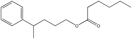 Hexanoic acid 4-phenylpentyl ester Structure