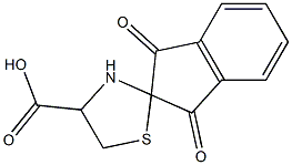 1,3-Dihydro-1,3-dioxospiro[2H-indene-2,2'-thiazolidine]-4'-carboxylic acid Structure