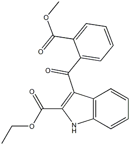 3-[2-(Methoxycarbonyl)benzoyl]-1H-indole-2-carboxylic acid ethyl ester 구조식 이미지