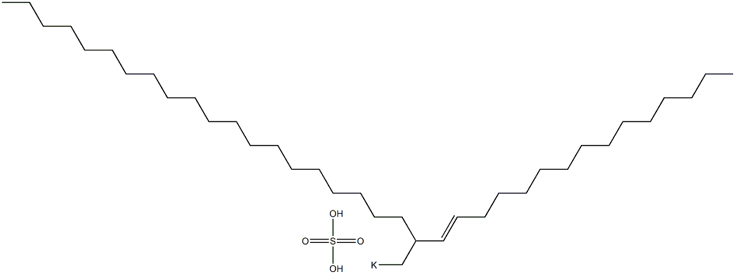 Sulfuric acid 2-(1-pentadecenyl)docosyl=potassium ester salt Structure