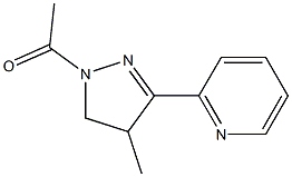 1-Acetyl-4-methyl-3-(2-pyridyl)-2-pyrazoline 구조식 이미지