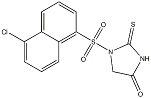 2-Thioxo-1-[[5-chloro-1-naphtyl]sulfonyl]imidazolidin-4-one 구조식 이미지