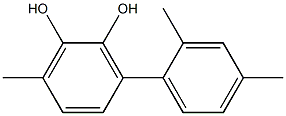 6-Methyl-3-(2,4-dimethylphenyl)benzene-1,2-diol Structure